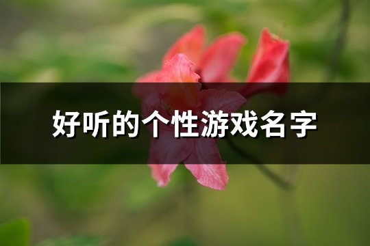 好听的个性游戏名字(678个)