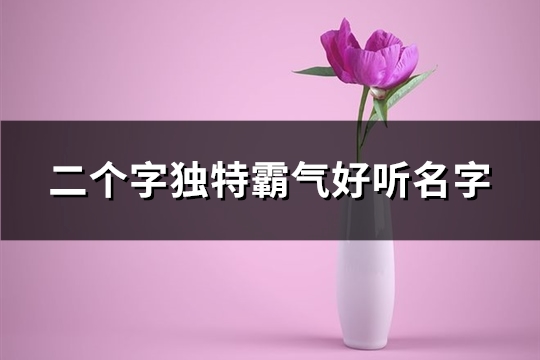 二个字独特霸气好听名字(共900个)