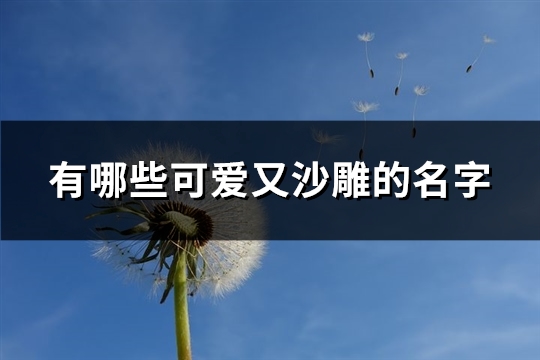 有哪些可爱又沙雕的名字(精选362个)