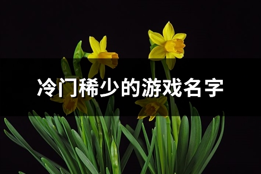 冷门稀少的游戏名字(168个)