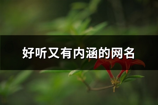好听又有内涵的网名(精选67个)