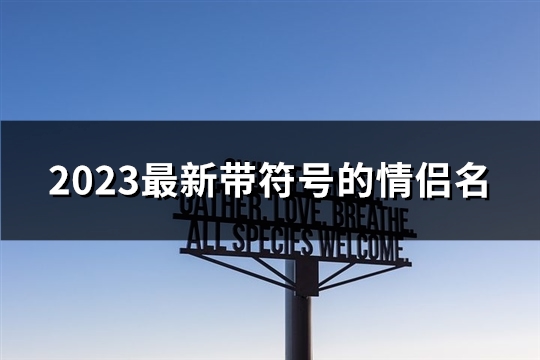 2023最新带符号的情侣名(共164个)