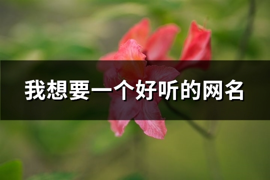 我想要一个好听的网名(优选1546个) 我想要一个好听的网名(优选1546个)