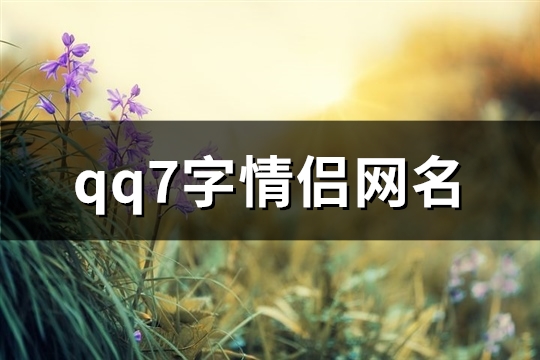 qq7字情侣网名(优选95个)