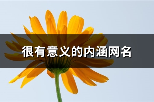 很有意义的内涵网名(共303个)
