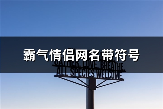 霸气情侣网名带符号(共61个)