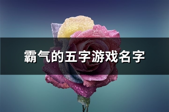 霸气的五字游戏名字(优选767个)