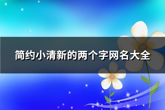 简约小清新的两个字网名大全(共460个)