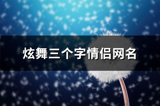 炫舞三个字情侣网名(166个)