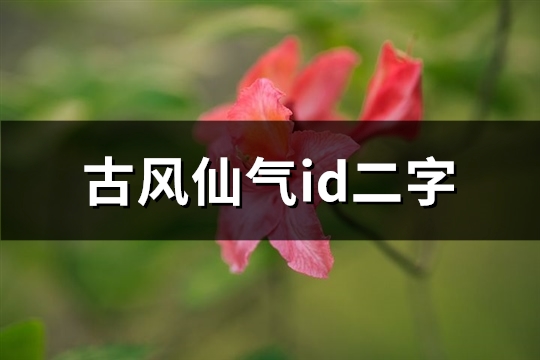 古风仙气id二字(优选1041个)