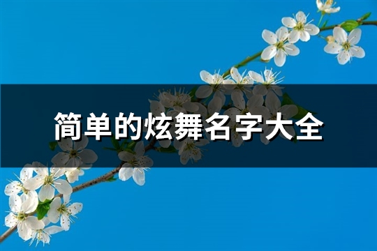 简单的炫舞名字大全(共828个)