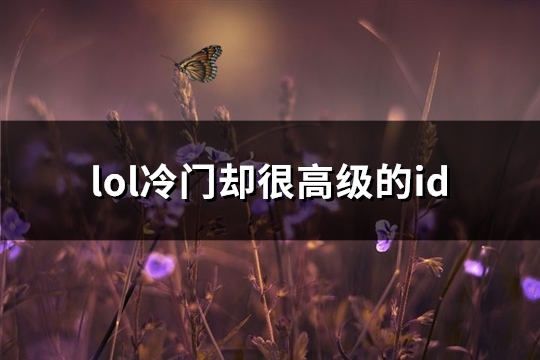 lol冷门却很高级的id(62个)