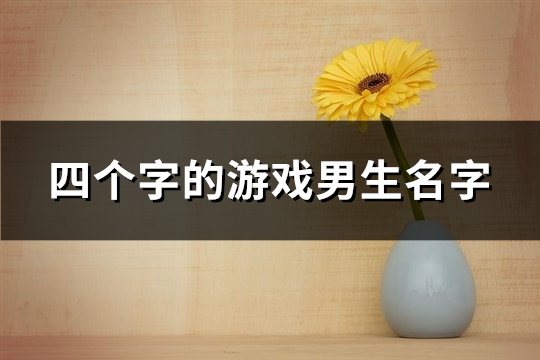 四个字的游戏男生名字(共788个)