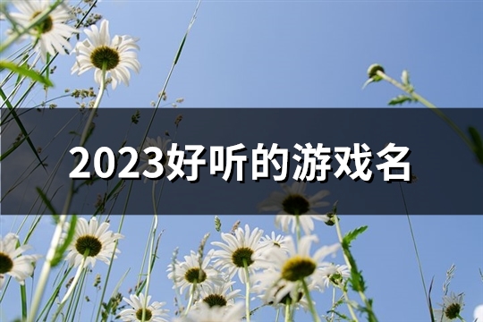 2023好听的游戏名(774个)