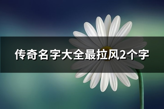 传奇名字大全最拉风2个字(共382个)