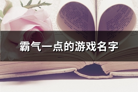 霸气一点的游戏名字(共371个)