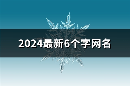 2024最新6个字网名(共2093个)