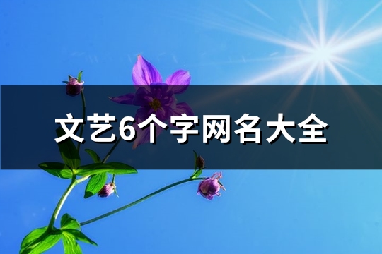 文艺6个字网名大全(87个)